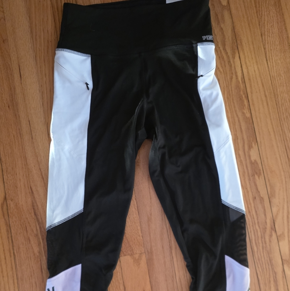 Victoria's Secret High Waist Ankle Black and White Leggings